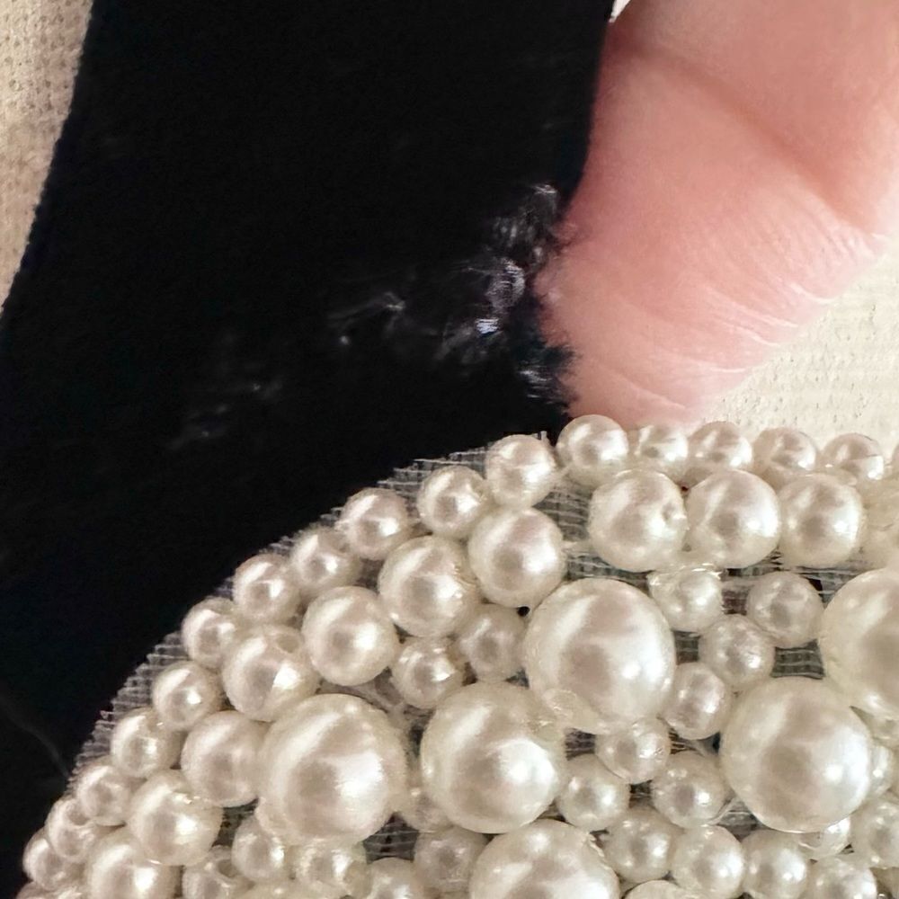 VINTAGE Dave & Johnny Black Velvet Beaded Collar Dress with Jacket Size 10 - Picture 6 of 15